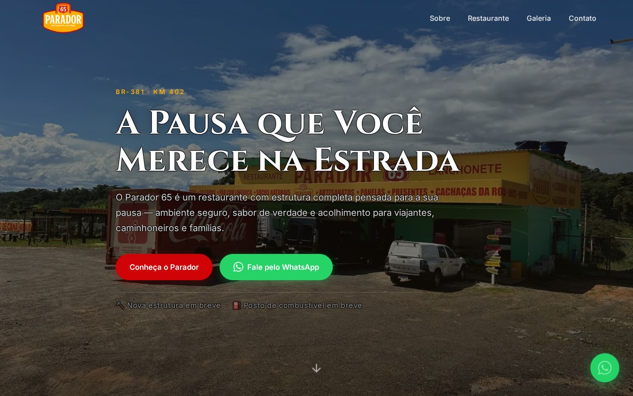 Print do projeto Parador 65
